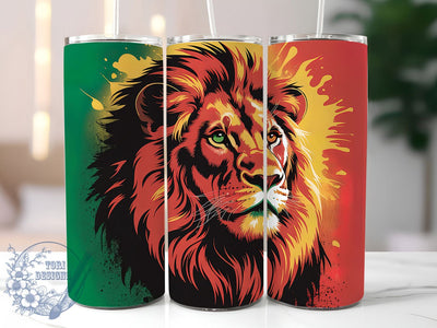 Juneteenth Lion Pride Tumbler, Pride Wrap Design, African Freedom Cup, 20oz Sublimation Wrap, Lion Strength Tumbler, Juneteenth Celebration Cup, Afrocentric Pride Wrap Sublimation ToriDesigns 