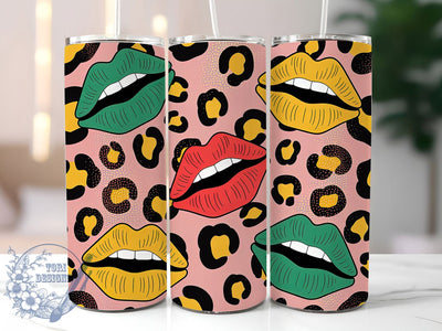 Juneteenth Lip Pride Tumbler, Black History Wrap, African American Pride Cup, 20oz Sublimation Wrap, Cultural Heritage Tumbler, Afrocentric Empowerment Cup, Stylish Lip Print Wrap Sublimation ToriDesigns 