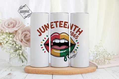 Juneteenth Lips 20oz Tumbler Wrap Sublimation sassyprint 