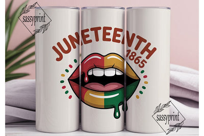 Juneteenth Lips 20oz Tumbler Wrap Sublimation sassyprint 