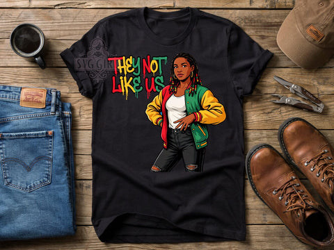 Juneteenth Pride Woman T-Shirt PNG, Juneteenth Pride, Black Woman, Dreadlocks Style, Empowerment Shirt, Sublimation PNG, Cultural Strength, Bold Statement Sublimation SvggirlplusArt 
