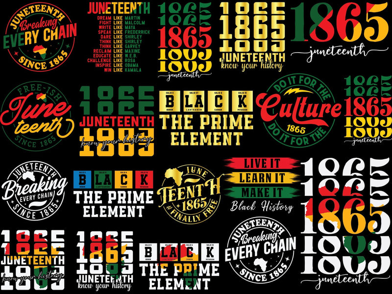 Juneteenth SVG Bundle, Black History Designs,1865 Svg, Black History Month Svg (Digital Download) SVG Creativeart88 