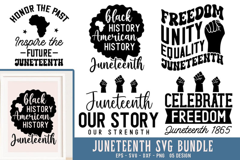 Juneteenth SVGs Bundle, Juneteenth Quotes SVG SVG FiveStarCrafting 