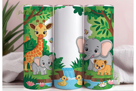 Jungle Babies 20oz Tumbler Wrap Sublimation PixelChick 
