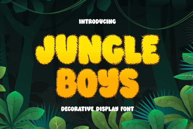 Jungle Boys – Furry Jungle Display Font Font Mozzatype 