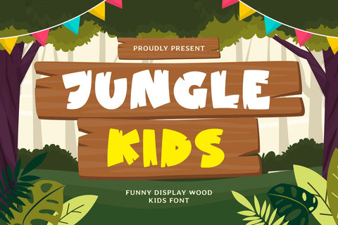 Jungle Kids - Kids Font Font Mozarella 