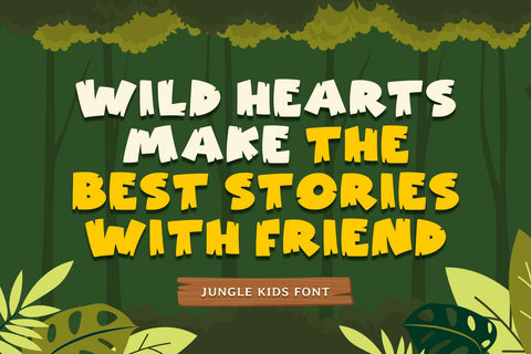 Jungle Kids - Kids Font Font Mozarella 