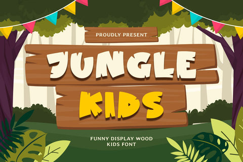 Jungle Kids - Kids Font Font Mozarella 