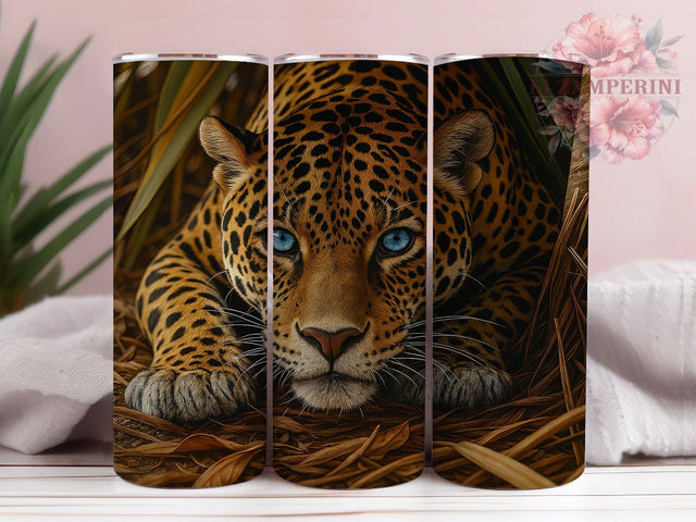 Jungle Predator Big Cat Tumbler, Wildlife Design Cup, Jungle Cat Present, Predator Art Tumbler, Wild Animal Gift, Nature Lover Cup, Jaguar Power Design Sublimation Li Zamperini 