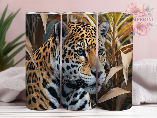Jungle Predator Big Cat Tumbler, Wildlife Design Cup, Jungle Cat Present, Predator Art Tumbler, Wild Animal Gift, Nature Lover Cup, Jaguar Power Design Sublimation Li Zamperini 
