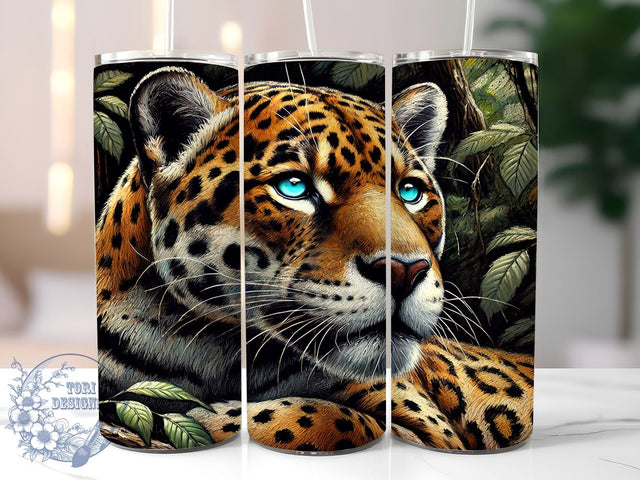 Jungle Theme Jaguar 20oz Tumbler Wrap, Animal Prey Tumbler, Sublimation Tumbler, 20oz Tumbler Wrap, Wildlife Tumbler, Jungle Theme Tumbler, Personalized Tumbler Sublimation ToriDesigns 