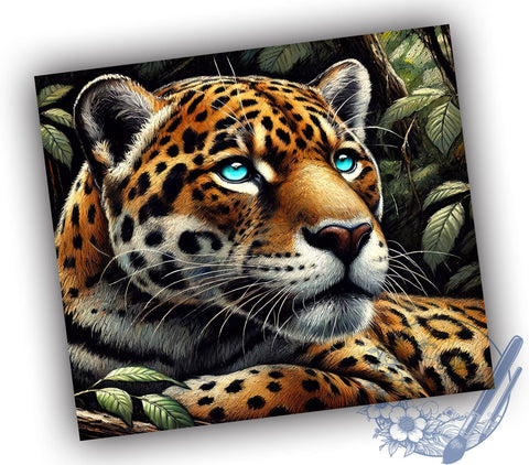 Jungle Theme Jaguar 20oz Tumbler Wrap, Animal Prey Tumbler, Sublimation Tumbler, 20oz Tumbler Wrap, Wildlife Tumbler, Jungle Theme Tumbler, Personalized Tumbler Sublimation ToriDesigns 