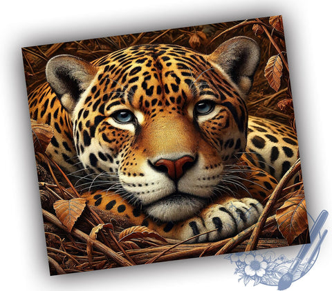 Jungle Theme Jaguar 20oz Tumbler Wrap, Animal Prey Tumbler, Sublimation Tumbler, 20oz Tumbler Wrap, Wildlife Tumbler, Jungle Theme Tumbler, Personalized Tumbler Sublimation ToriDesigns 