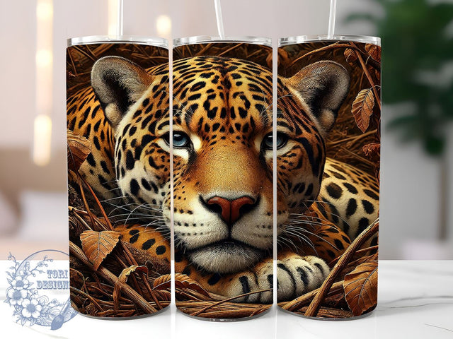 Jungle Theme Jaguar 20oz Tumbler Wrap, Animal Prey Tumbler, Sublimation Tumbler, 20oz Tumbler Wrap, Wildlife Tumbler, Jungle Theme Tumbler, Personalized Tumbler Sublimation ToriDesigns 