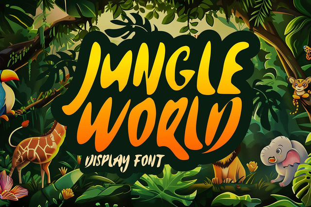 Jungle World - Display Font Font Mozzatype 