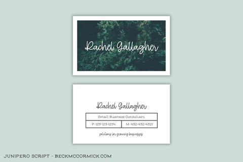 Junipero Script Font Beck McCormick 