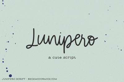Junipero Script Font Beck McCormick 