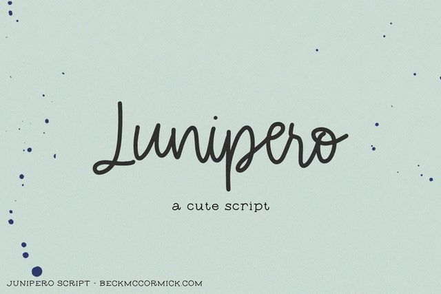 Junipero Script Font Beck McCormick 