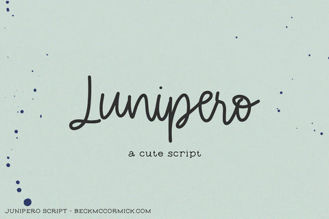 Junipero Script Font Beck McCormick 