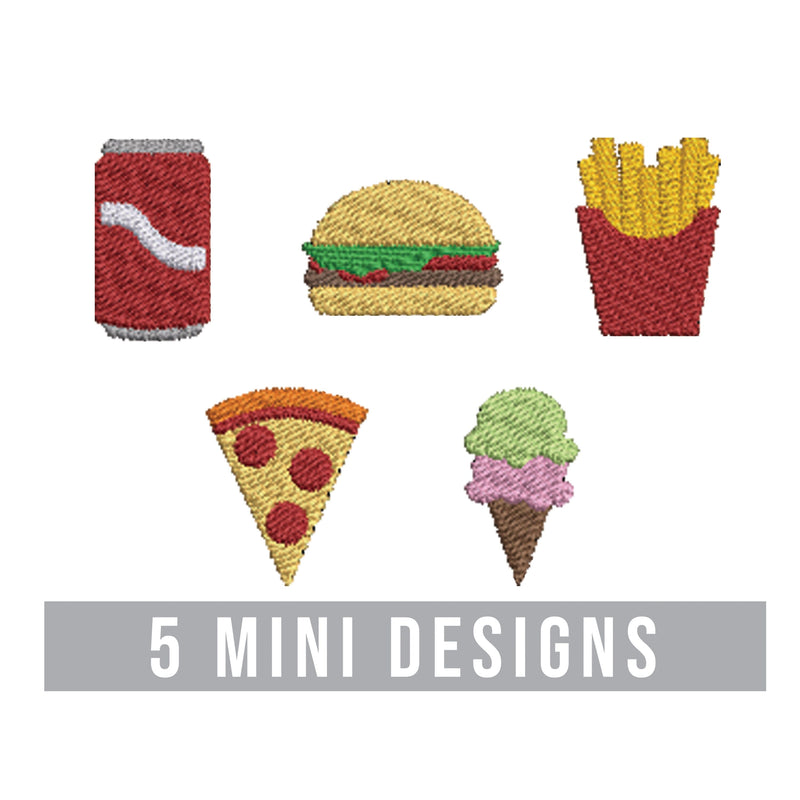 Junk Food Mini Embroidery Design Bundle Embroidery/Applique DESIGNS Creatively Embroidery 
