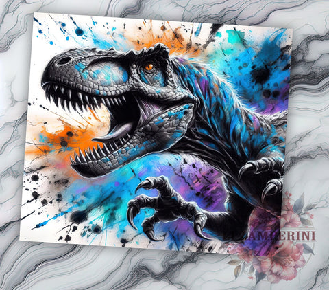 Jurassic Dino Raptor Tumbler Wrap, Raptor, Dinosaur, Jurassic, Tumbler Wrap, Sublimation Design, Dino Decor, Kids Gift Sublimation Li Zamperini 
