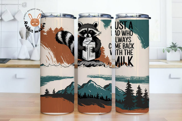 Just A Dad Who Always Came Back With The Milk Png, Retro Dad Raccoon Shirt, Came Back With The Milk Png, Funny Father’s Day Png Sublimation Rabbitmakies 