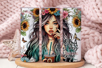 Just a Girl Boss Building Her Empire 20 oz skinny Tumbler Girl Boss sublimation Tumbler Designs Sublimation DesignSVG 