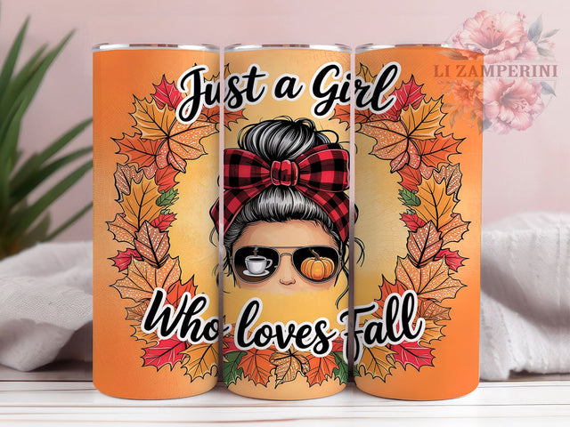 Just A Girl Fall Pumpkin Tumbler, Just A Girl Tumbler, 20Oz Tumbler Design, Autumn Sublimation PNG, Pumpkin Tumbler Wrap, Fall Aesthetic Tumbler, Sublimation Tumbler Design Sublimation Li Zamperini 