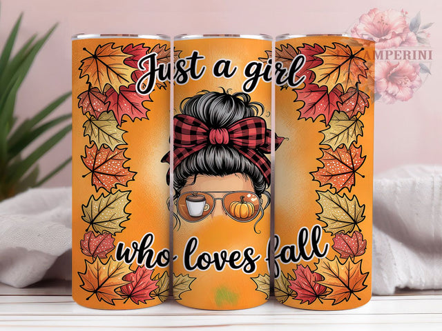 Just A Girl Fall Pumpkin Tumbler, Just A Girl Tumbler, 20Oz Tumbler Design, Autumn Sublimation PNG, Pumpkin Tumbler Wrap, Fall Aesthetic Tumbler, Sublimation Tumbler Design Sublimation Li Zamperini 