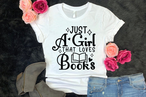 Just a Girl That Loves Books, Reading SVG SVG CraftLabSVG 