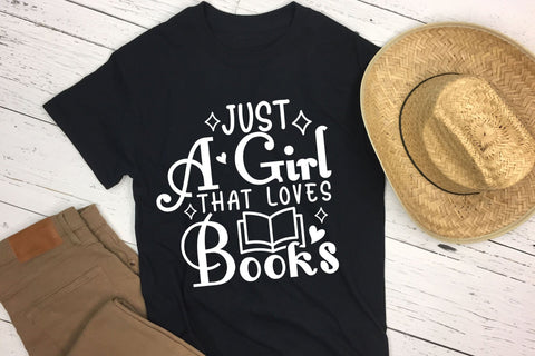 Just a Girl That Loves Books, Reading SVG SVG CraftLabSVG 