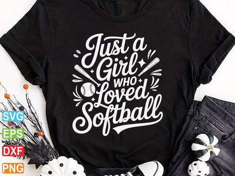 Just A Girl Who Loved Softball Svg SVG artprintfile 