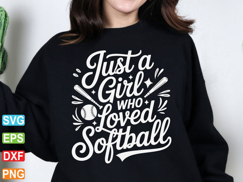 Just A Girl Who Loved Softball Svg SVG artprintfile 