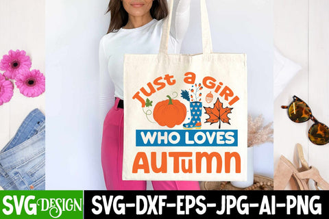 Just a Girl Who Loves Autumn SVG Design, Just a Girl Who Loves Autumn Sublimation PNG ,Fall Farmhouse SVG Cut File , Fall Farmhouse SVG Quotes , Fall SVG Cut File, Autumn SVG Cut File SVG BlackCatsMedia 