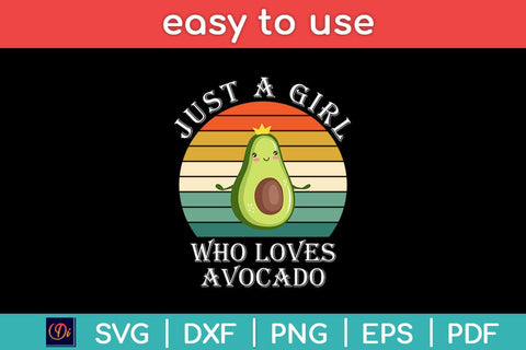 Just A Girl Who Loves Avocado Funny Vegan Keto Diet Svg Design SVG artprintfile 