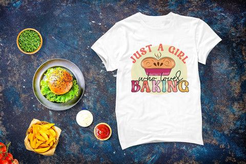 Just a Girl Who Loves Baking, Funny Kitchen PNG Sublimation CraftLabSVG 