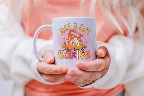 Just a Girl Who Loves Baking - Funny Kitchen Sublimation Sublimation CraftLabSVG 