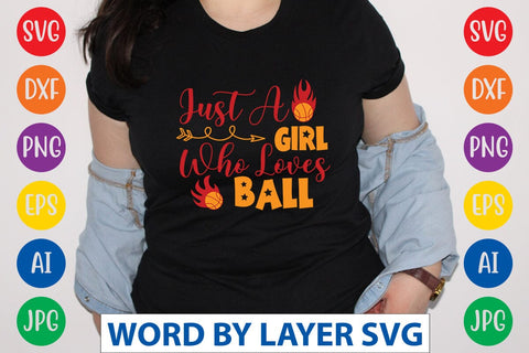 Just A Girl Who Loves Ball svg design SVG Rafiqul20606 