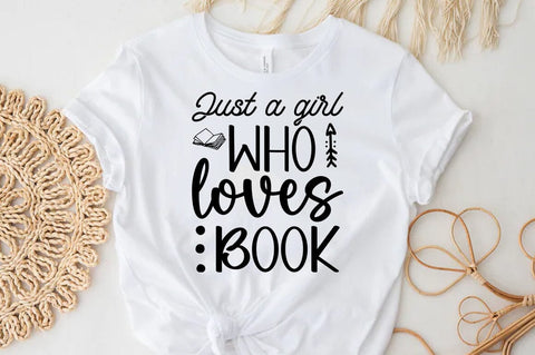 just a girl who loves book, Reading SVG SVG FiveStarCrafting 