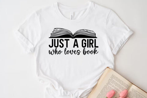 Just a girl who loves book, Reading SVG SVG FiveStarCrafting 