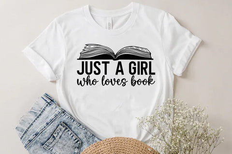 Just a girl who loves book, Reading SVG SVG FiveStarCrafting 