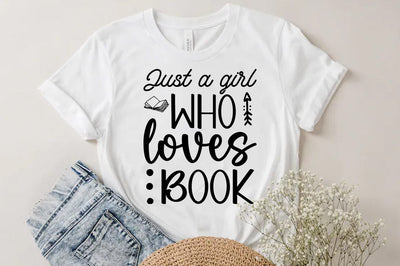 just a girl who loves book, Reading SVG SVG FiveStarCrafting 