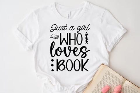 just a girl who loves book, Reading SVG SVG FiveStarCrafting 