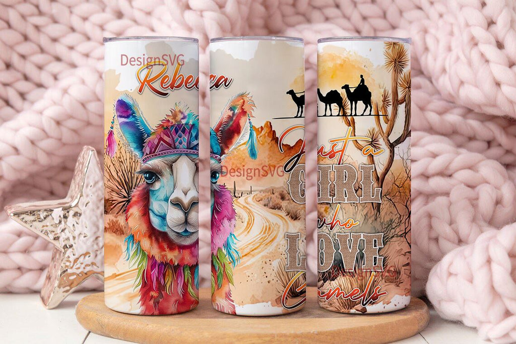 Just A Girl Who Loves Camels Cute Animal Tumbler - So Fontsy