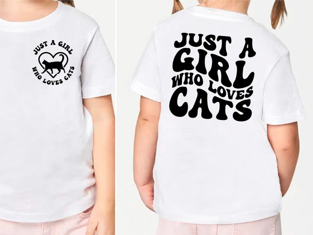 Just A Girl Who Loves Cats svg, png SVG Caffeinated SVGs 