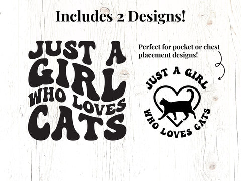 Just A Girl Who Loves Cats svg, png SVG Caffeinated SVGs 