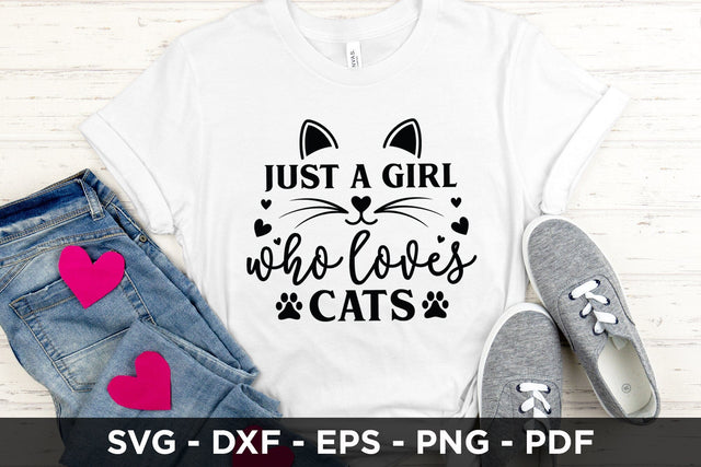 Just a Girl Who Loves Cats SVG SVG CraftLabSVG 