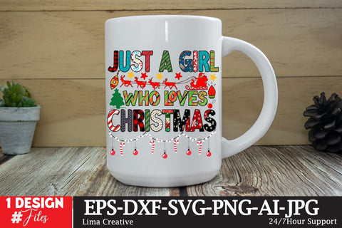 Just A Girl Who LOves Christmas Sublimation PNG,Christmas Sublimation Design Sublimation Insomnia Std 