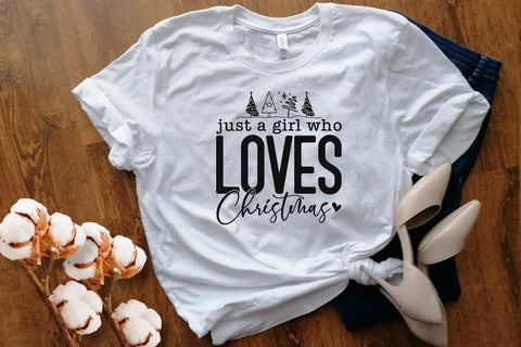 Just A Girl Who Loves Christmas SVG, Winter, Holidays SVG, Cut File, Silhouette SVG DesignDestine 