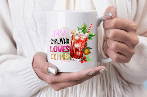 Just a Girl Who Loves Coffee Sublimation Design Sublimation Regulrcrative 